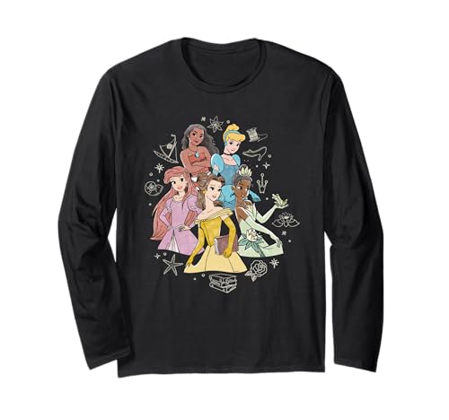 T-shirt Disney Princess Pencil Sketch idéal pour vos sorties décontractées d'automne