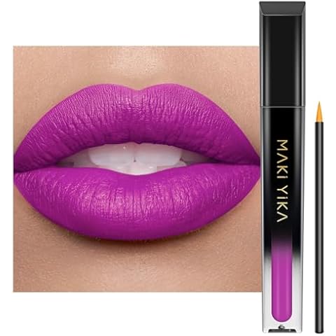 MAKI YIKA Purple Lipstick for Women Color Stay Long Lasting Lipsticks, No Smudge Matte Liquid Lipstick Transferproof Cruelty-Free Lip Color, Pearl Purple Cover