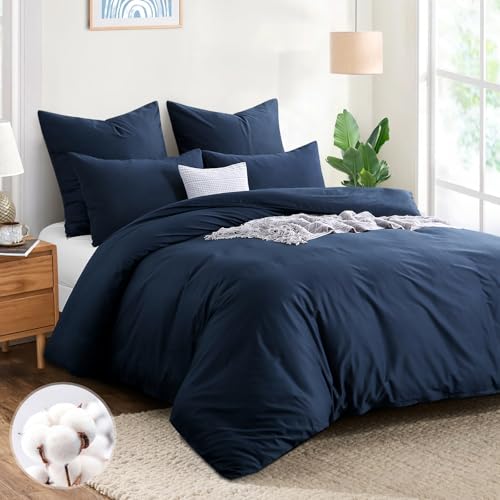 Aisbo Bettwäsche 200x200 Baumwolle Blau - Bettwäsche-Sets Bettbezug...