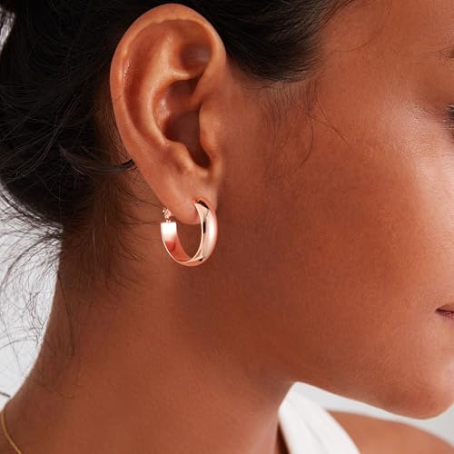 Image of Gacimy Gold Hoop Earrings for Women with 925 Sterling Silver Post