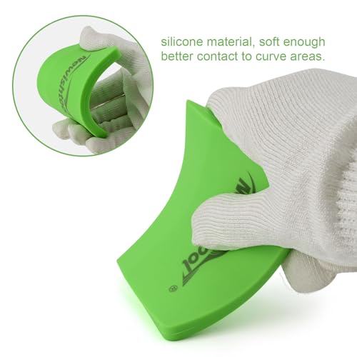 Image of NEWISHTOOL Soft Silicone Small Squeegee for Vinyl, 2 PCS Rubber PPF Tool | PPF Squeegee, Window Tinting V-Blade Scraper, Glass Film Application, Car Paint Protective Film Installation & Water Removal