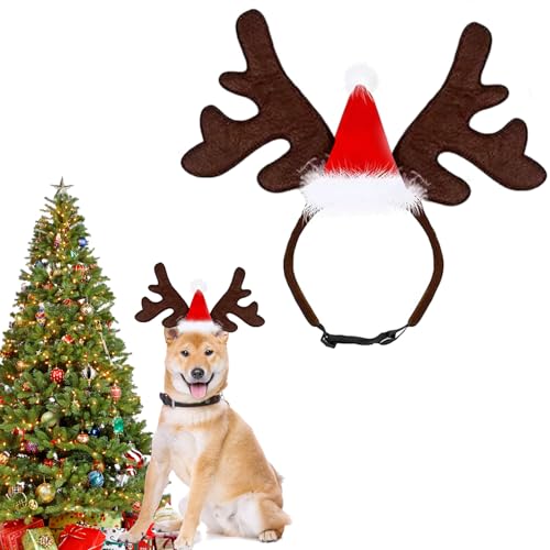 Weihnachten Haustier Stirnband,Weihnachts-Hunde-Stirnband-Set,Klassischer Elchhut,Kopfbedeckung,Haustierkostüm-Zubehör. Weihnachten Haustier Stirnband,Weihnachts-Hunde-Stirnband-Set,Klassischer Elchhut,Kopfbedeckung,Haustierkostüm-Zubehör.