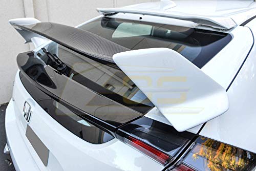 Replacement For 2016-2021 Honda Civic Hatchback Fk4 Fk7 | Jdm Type-R Style Rear Trunk Lid Wing Spoiler (Carbon Fiber) #TOP4