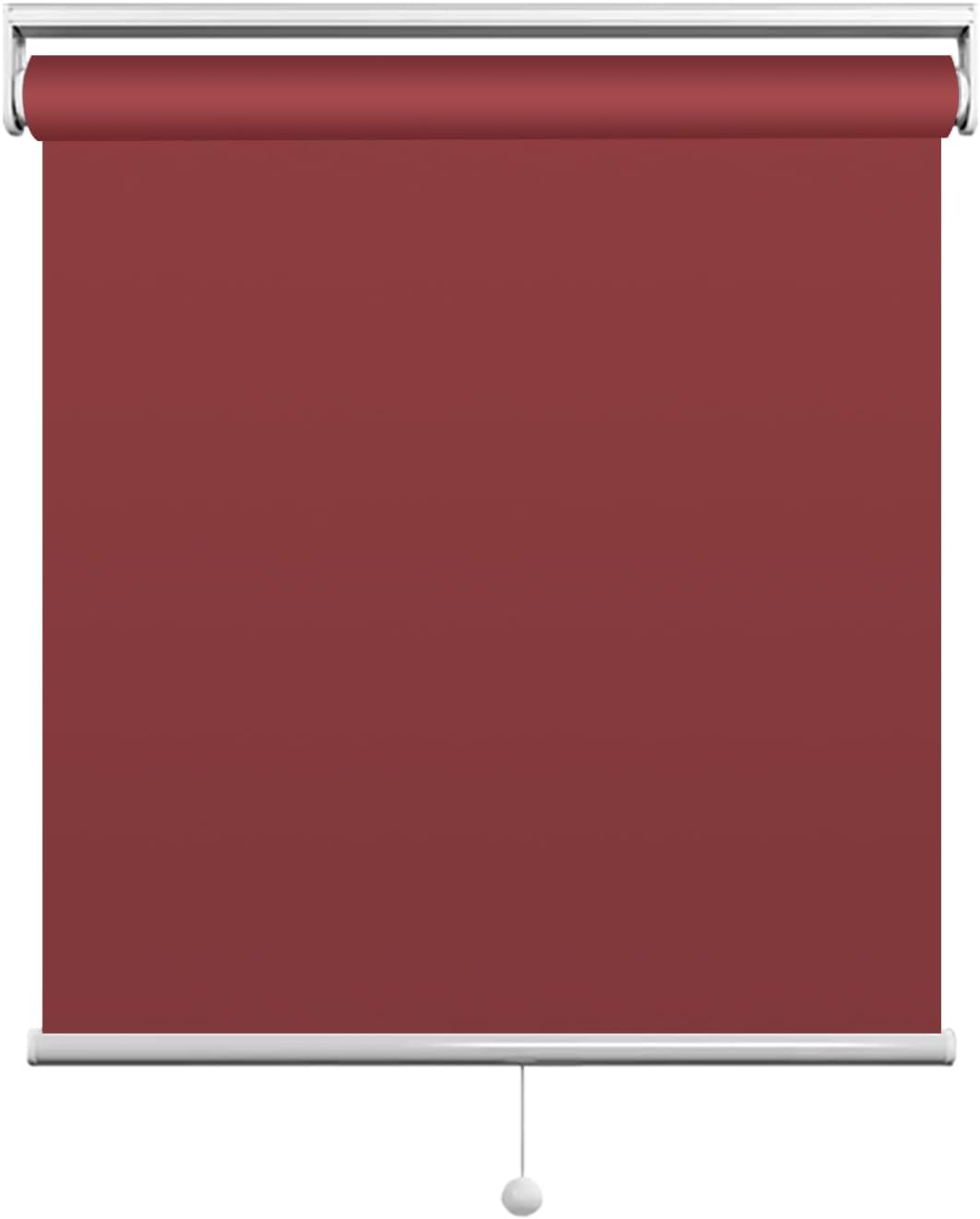 Artpuch Customized Blackout Roller Shades Blinds, Pull Down Darkening Door Blinds with Thermal Insulated, UV Blocking Window Shades for Home and Office-Red