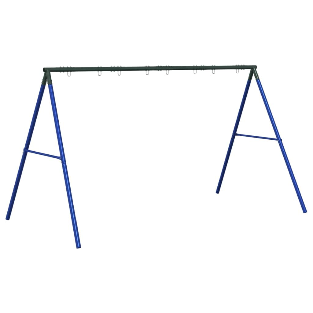 Stelaż huśtawki dla dzieci do ogrodu, stelaż bujany ze stali dla maksymalnie 4 dzieci, 341 x 185 x 185 cm, stabilna konstrukcja ramy A, na plac zabaw i podwórko