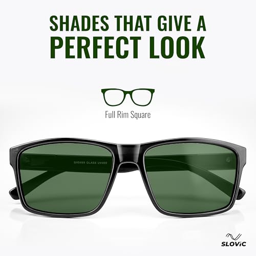 Image of SLOVIC Sunglasses for Men Stylist | UV Protection Goggles for Man | Lightweight & Durable Polycarbonate Material | Unisex Gift for Man & Women | Mens Fashion Sunglasses
