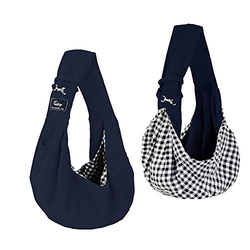 最安値 Cuby 全13色 ペット 用品 犬 バッグ スリング 抱っこ紐 お出かけ抱っこ バッグ ペット 小型犬 ショルダー 飛び出し防止用ストラップ付 ねこ用 いぬ用 ペットスリング ドッグ 斜めショルダーバッグ カラフルドッグスリング 10kgまでの耐久性 Navy Blue の価格比較