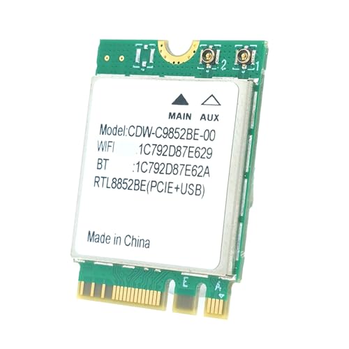 GMBYLBY 2230 RTL8852BE WiFi 6 Tarjeta Red Inalámbrica Banda Doble 2.4G/5GHz Compatible con 5.2 para Dispositivos para Computadora Portátil