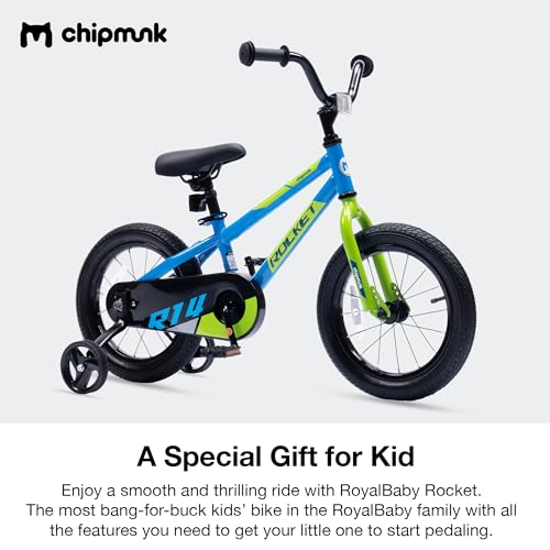 Image of Chipmunk Kids Bike 12 14 16 18 Inch Bicycle with Training Wheels Beginners Boys Girls Ages 3-10 Years Multiple Colors