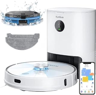 HONITURE Robot Vacuum Cleaner with Mop Self Emptying, 3500pa Q6 Pro Robotic Vacuum with Mapping 5-level, Lidar Navigation, Carpet Booster, WiFi/APP/Alexa, Robot Hoover for Carpet/ Pet Hair/ Floor