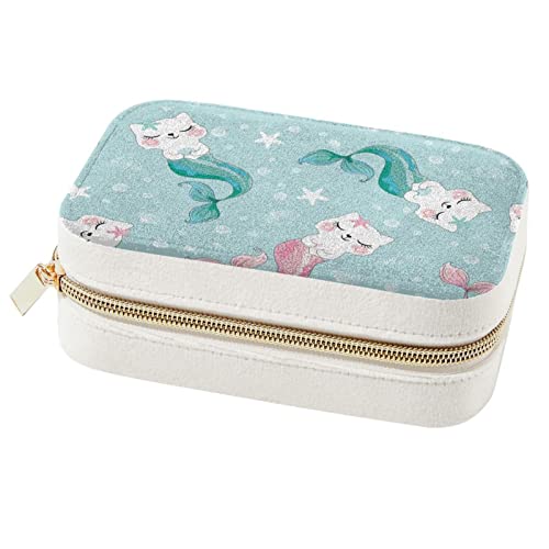 Boîte à bijoux portable anti-nœud avec compartiments bagues
