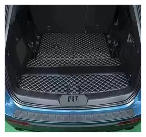 Tapis de coffre pour Ford Explorer 2020-2025 en cuir imperméable beige et noir