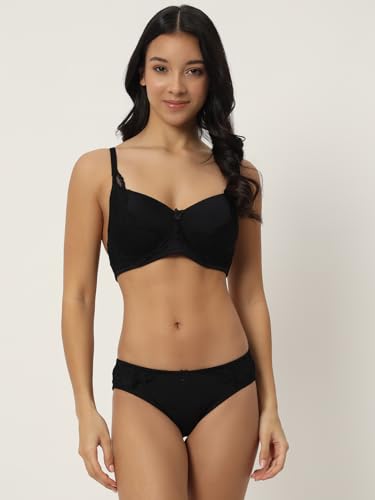 Image of Full Coverage Comfortable Wireless Padded Bra and Hot Panty Set for Women's and Girls