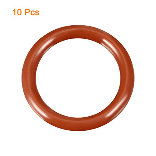 sourcingmap Silicone O-Ring, 27mm OD, 20mm ID, 3.5mm Width, VMQ Seal Rings Gasket, Red, Pack of 10, 20mmx27mmx3.5mm - Image 2