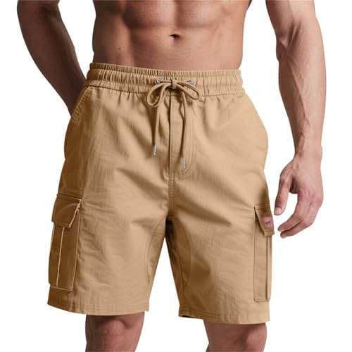Short d'entraînement cargo homme à multiples poches et taille élastique