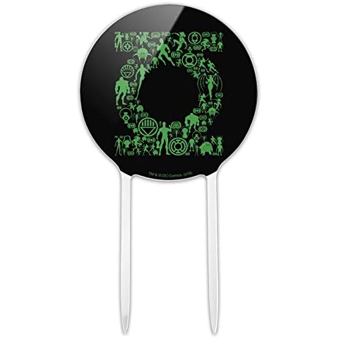 Acrylic Green Lantern Icons Cake Topper Cover