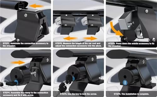 Barras transversales de techo para equipaje en Nissan Sentra para viajes y escapadas de fin de semana 8