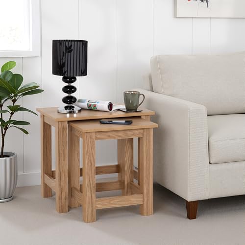 Seconique Tessa Nest Of 2 Tables in Natural Oak Effect
