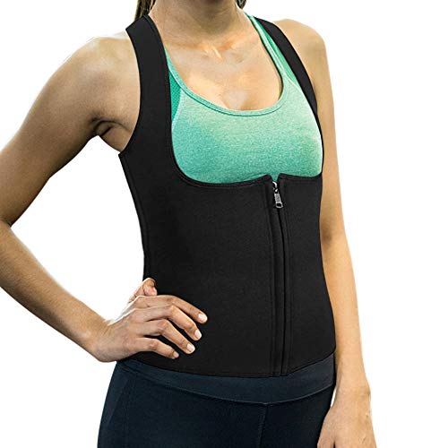 Andoer Colete feminino de neoprene para sauna colete de cintura fina espartilho para perda de peso e