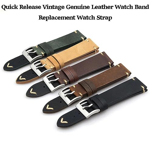 Bracelet de montre à libération rapide en cuir robuste - 4