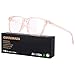 Produktbild Gimdumasa Blaulichtfilter Brille Computerbrille Pc Gaming Bluelight Filter Uv Blueblocker Glasses Anti Damen Herren Ohne Stärke Entspiegelt (Rosa)