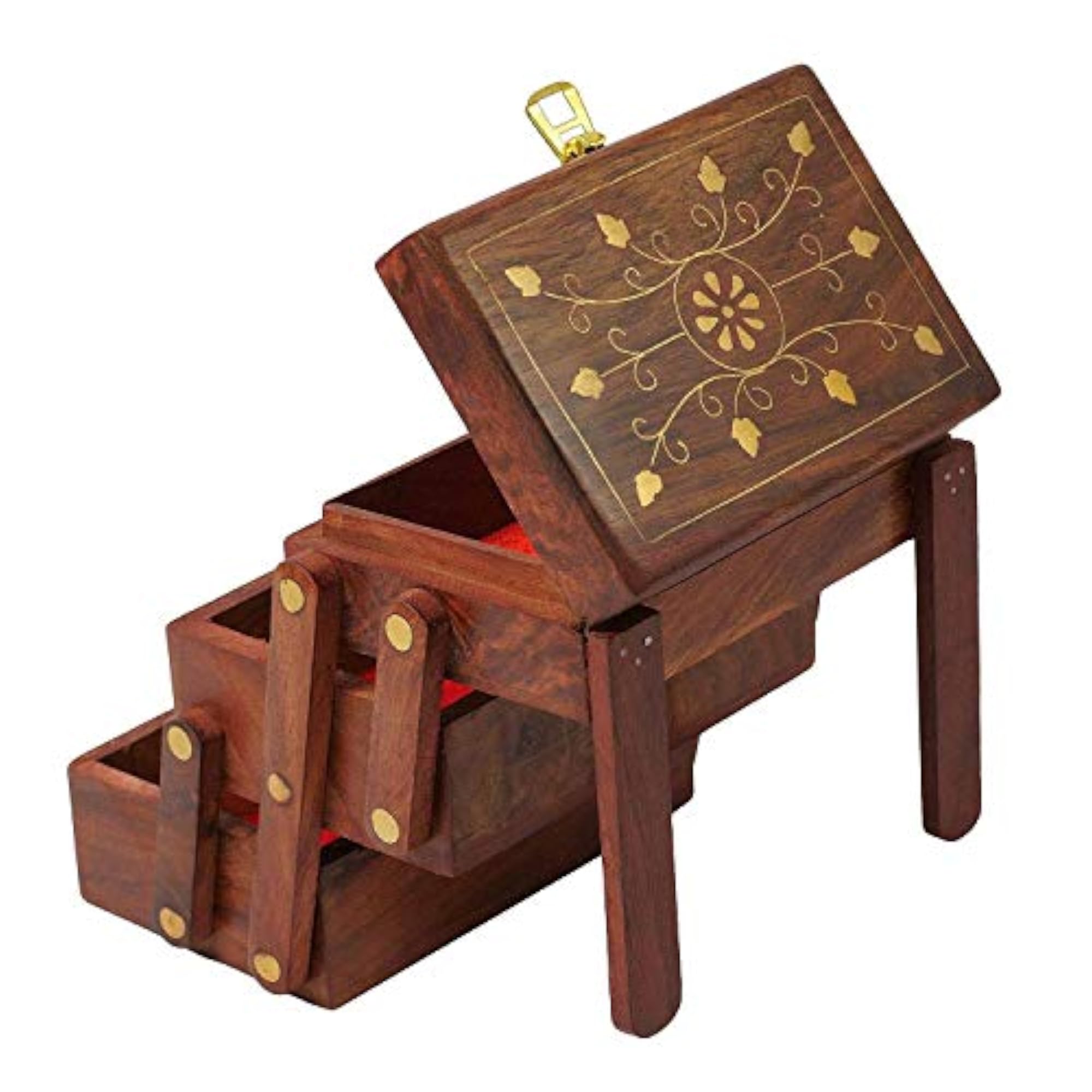 Wooden Folding Jewellery Box, Beautiful and Useful Storage