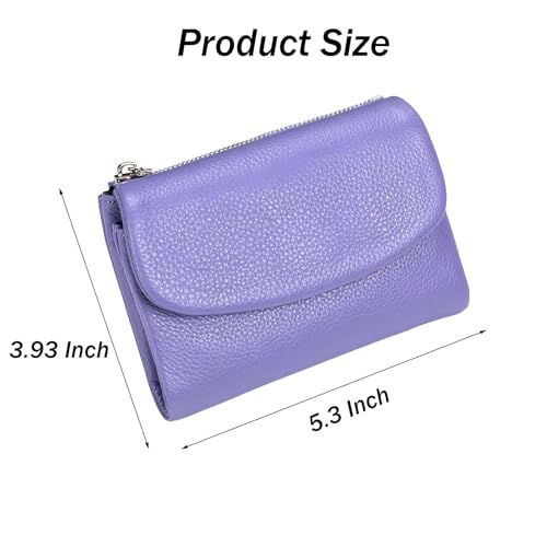 Unisex Pebble Leather Wallet,Short Genuine Leather Purse for Coins and Cards,Small Compact Bifold Pocket Purse Multicolor, for Men & Women (Dark Blue)3