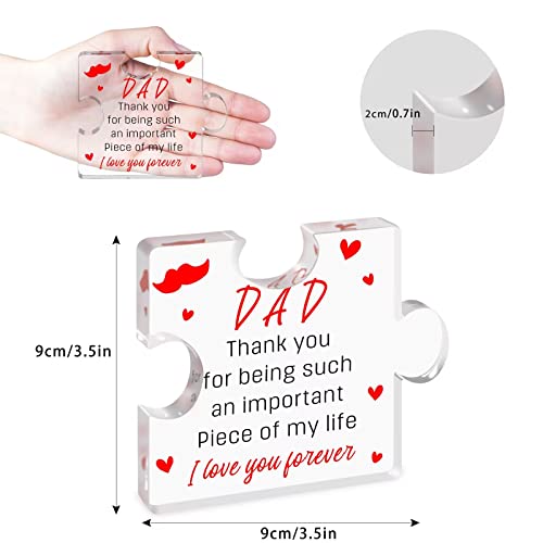 Nanooer Gifts For Dad From Daughter Son Wife,Fathers Day Dad Gifts,Dad Birthday Gift Ideas,Unique Dad Gifts,Acrylic Block 3.5X3.5 Inch Desk Decorations #TOP3