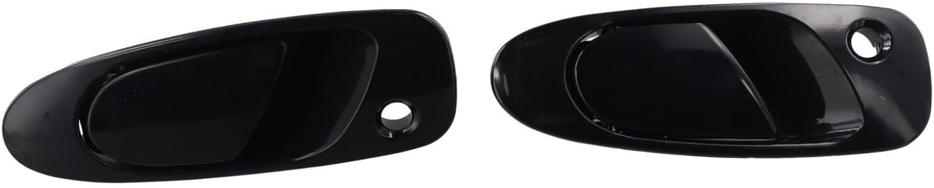 Exterior Door Handle Kit for Civic EG3 EG4 EG6 1992-1995, Left Right Pair Replacement, Compatible with OEM 72180-SR3-013 72140-SR3-013, Black Plastic METALs ConstructionFront
