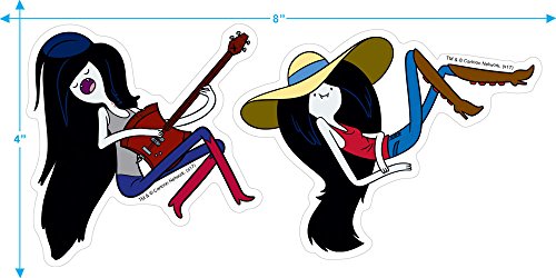 Adventure Time Marceline Concert Cartoon Network T Shirt & Stickers (X-Large) A. Black #TOP2