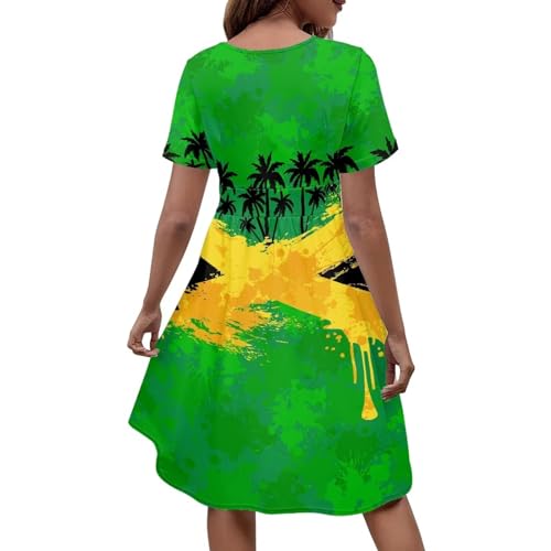 Image of Women's Summer Formal Dresses Short Sleeve Wrap V Neck Dresses Bridesmaid Wedding Guest Dress with Pockets