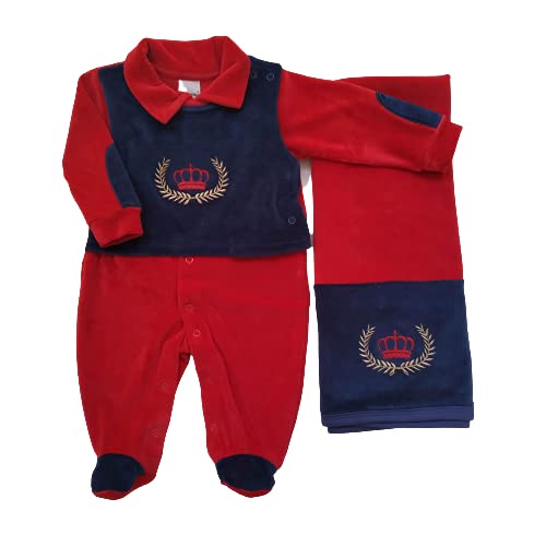 Kit Saída Maternidade Bebê Menino Príncipe da Mamãe Plush