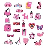 Imagen describiendo el producto BYX 25 Piezas Sandalias de Zapatilla de Burbuja de Cocodrilo con Encanto Rosa