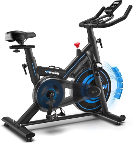 Wenoker Heimtrainer Fahrrad mit App, Leises Ergometer Hometrainer Fahrrad mit Magnetwiderstand, Spinning Bike Indoor Fitnessbikes für Kardio-Training zu Hause, Bis 160KG Wenoker Heimtrainer Fahrrad mit App, Leises Ergometer Hometrainer Fahrrad mit Magnetwiderstand, Spinning Bike Indoor Fitnessbikes für Kardio-Training zu Hause, Bis 160KG