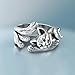 Jiajiazi Lazy cat ring for women and men, cute stretchy back cat animal ring Jewelry gift for Statement Mothers Day Fashion Party Gifts (8)