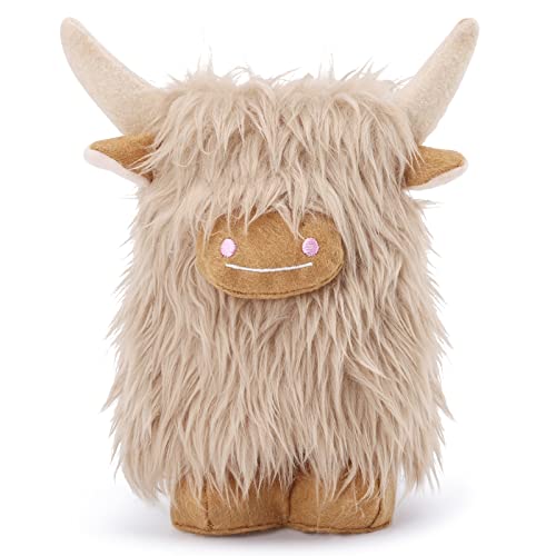 Image of Upltowtme Highland Cow Gnomes Birthday Decorations Gifts Cream Scottish Tomte Spring Decor Farmhouse Nordic Dwarf Home Calf Gnome Gift for Her Set of 1
