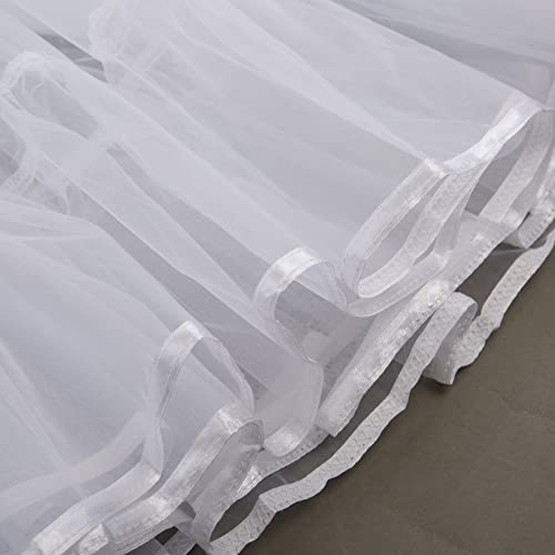 Grace Karin Women's Plus Size Petticoat 30 Inch Crinoline Below Knee Length Underskirt Slips For Christmas Party (White,Xl) #TOP4