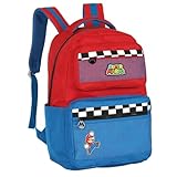 Mochila Bolsa de Costas Super Mario Juvenil Escolar Faculdade Viagem Espaçosa (Azul)