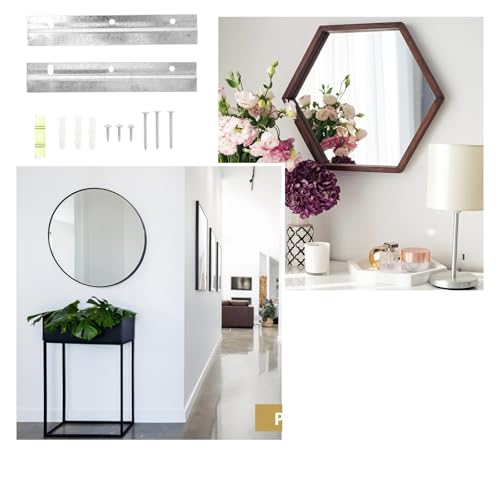 Image of Cleat Picture Hanger 6 Pcs Wall Hanging Photo Frame Interlocking Bracket Kits Clothes Racks Clothing Hardwares for Mirrors Iron Cleat