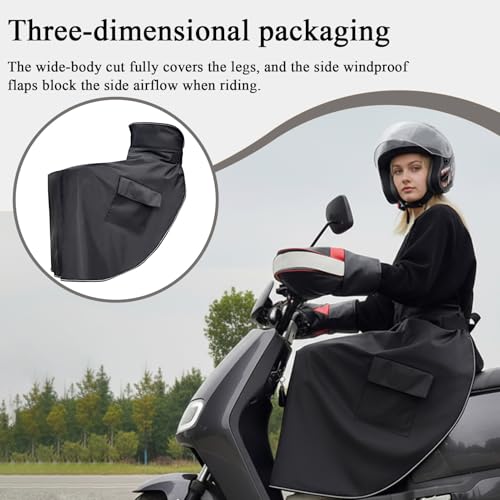 Couvre-jambes scooter imperméable 70x70cm doublé pour l'hiver