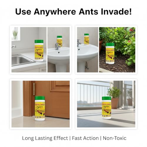 Image of Ecoclean All Ants Repelling Powder - 150g (1, 150 g (Pack of 1)) | Fast Acting, Wall Sticking, Long Lasting Powerful Effect for Home & Garden