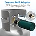Gogoonike Propane Refill Adapter for 1 lb. Tanks, Propane Adapter Fill 1lb from 20lb, LP Gas Cylinder Tank Coupler Fits QCC1 / Type1 Propane Tank and 1 lb Throwaway Disposable Cylinder (Black)