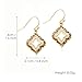 Gold Dangle Earrings: Black Diamond Drop Dainty Rhombus Bohemian Fashion Jewelry for Women(Brown)