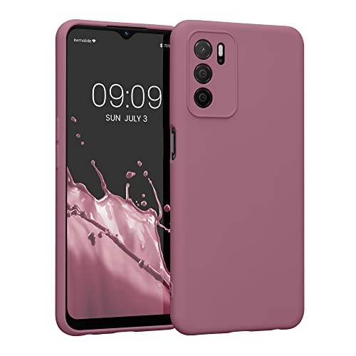 kwmobile Custodia Compatibile con Oppo A16 / A16s / A54s Cover - Back Case per Smartphone in Silicone TPU - Protezione Gommata - rosa scuro