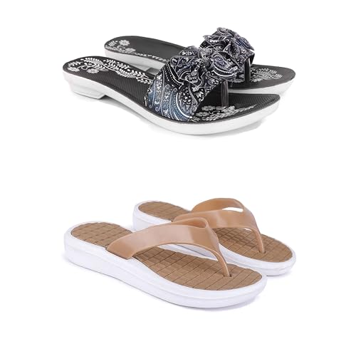 Image of Women's Sandals | Lightweight Wear| Stylish & Easy to Wear For Women'S GP-SAN-(2-COMBO)-1967-1860