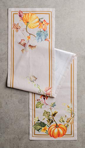 Maison d' Hermine Table runner 100% Cotton Single Layer Table Runners 230 CM long for Christmas Decorations Home Kitchen Dining Party Wedding Bridal Shower (Potiron - Image 2