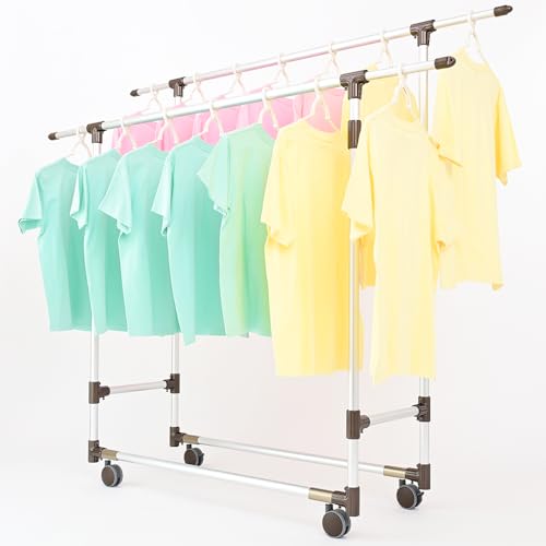 豊臣金属 物干し台 室内用アルミ物干しスタンドKILALA450-1200本体カラー:シルバー(キャップ:ブラウン)