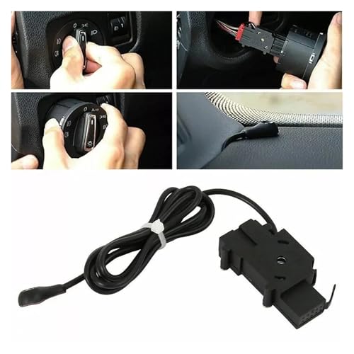 Bouton chromé interrupteur de phare au design soigné pour Passat B6 - 5