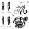 Rigych Audio Technica AT2020 Mic Stand, Suspension Scissor AT2020 Boom Arm with Shock Mount, Foam Windscreen, Heavy Duty Clamp for Audio Technica AT2020 AT2020USB AT2020USB+ AT2035 Condenser Mic #1