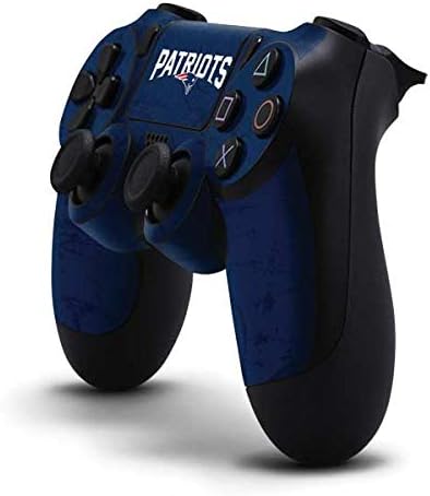 Vista 10 de Skinit Calcomanía para juegos compatible con el controlador de PS4, diseño oficial de los New England Patriots de la NFL, en blanco y negro